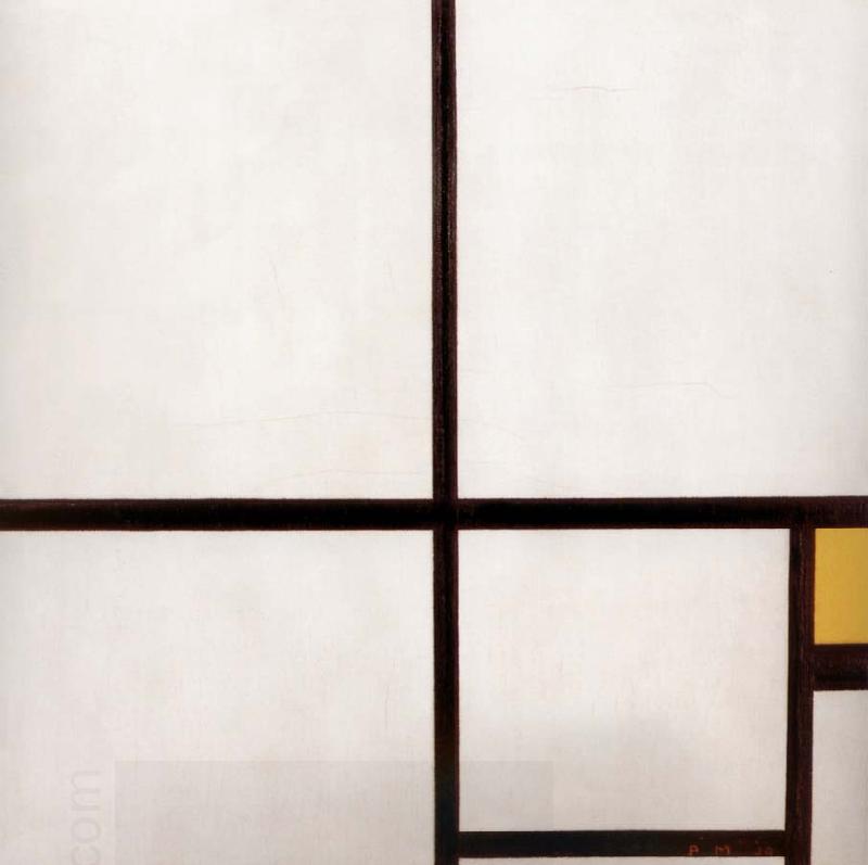 Piet Mondrian Conformation with yellow oil painting picture